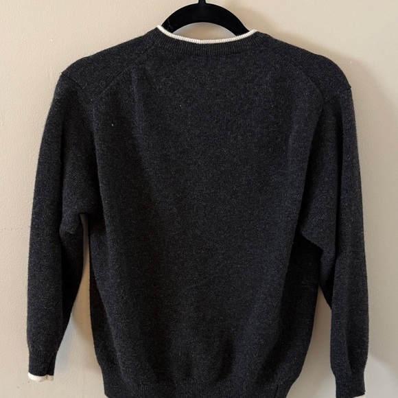 Chic Dark Gray Cardigan with Gold Buttons - Picture 4 of 5